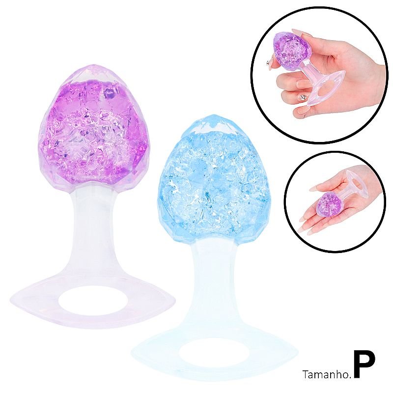 Plug Anal em Silicone Tamanho P - 8,7 x 3,3 - Roxo