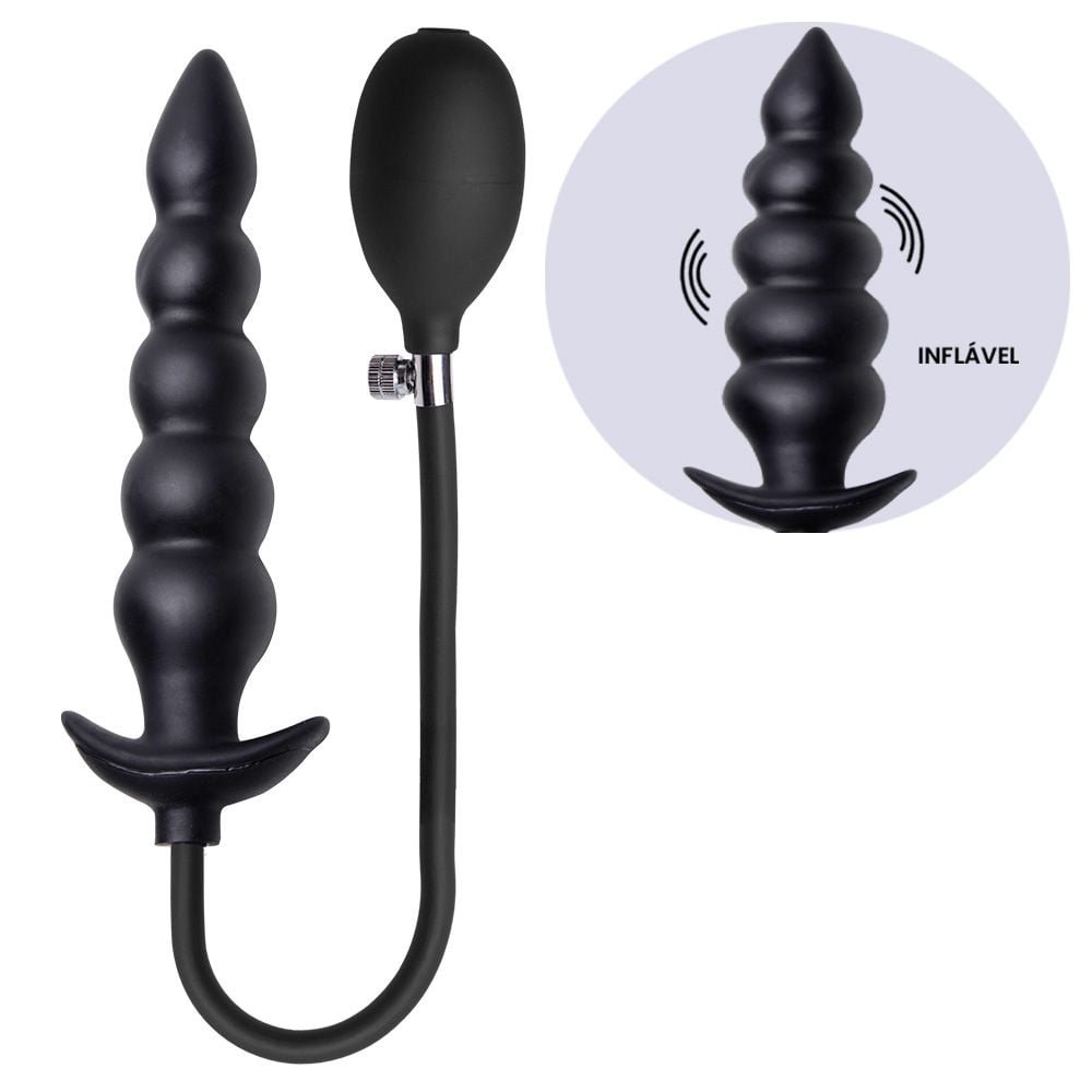 Plug Anal Escalonado Inflável 20 X 3,7cm Sexy Import
