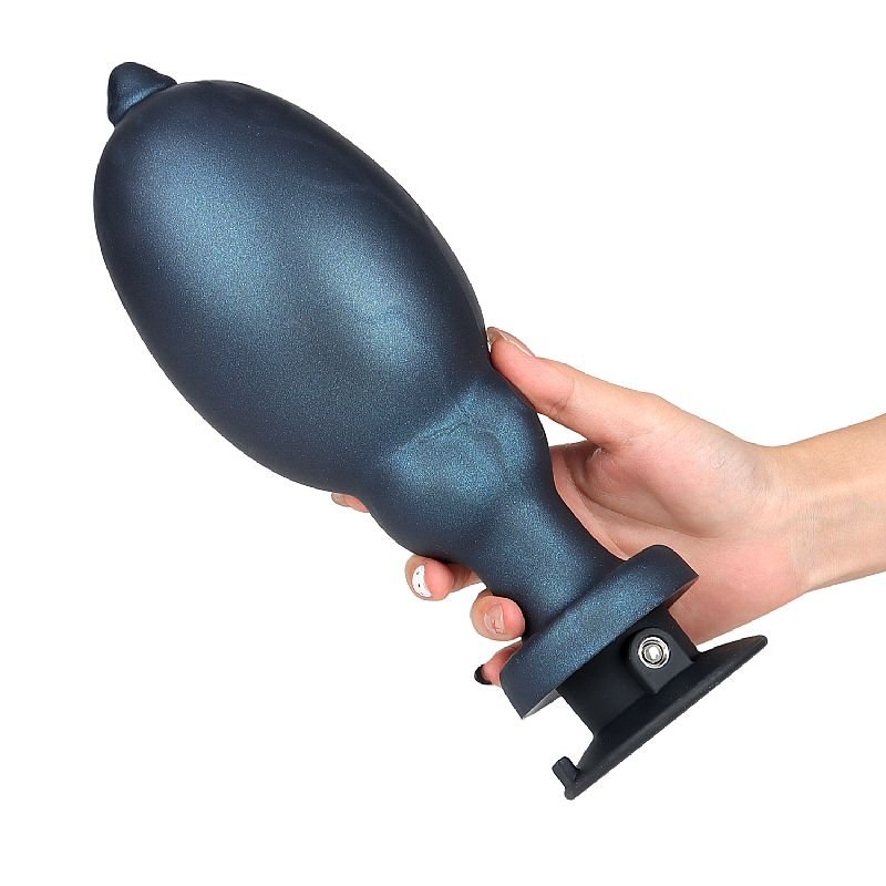 Plug Anal Escalonado Inflável com Vibração - 18,5 X 5,5 - À Longa distância App