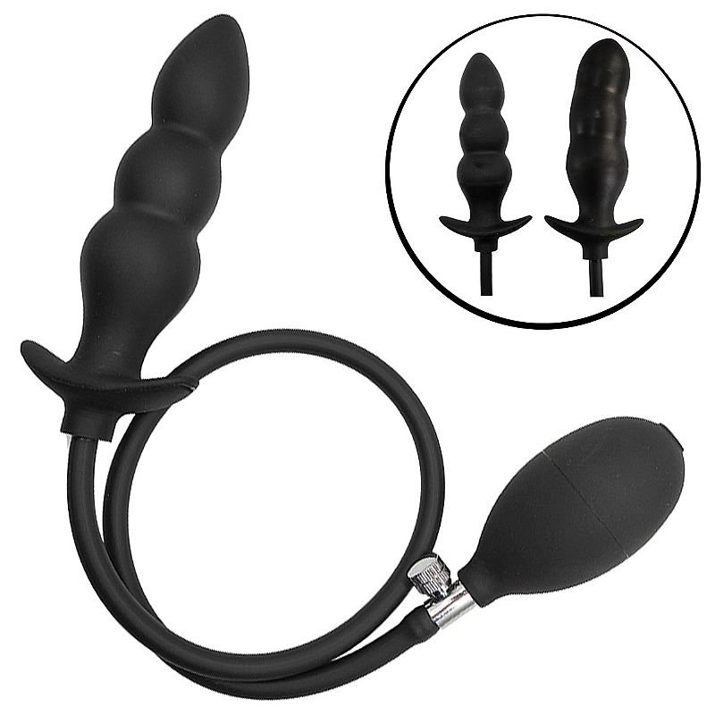 Plug Anal Escalonado - Silicone Inflável - 12.5 X 3.7
