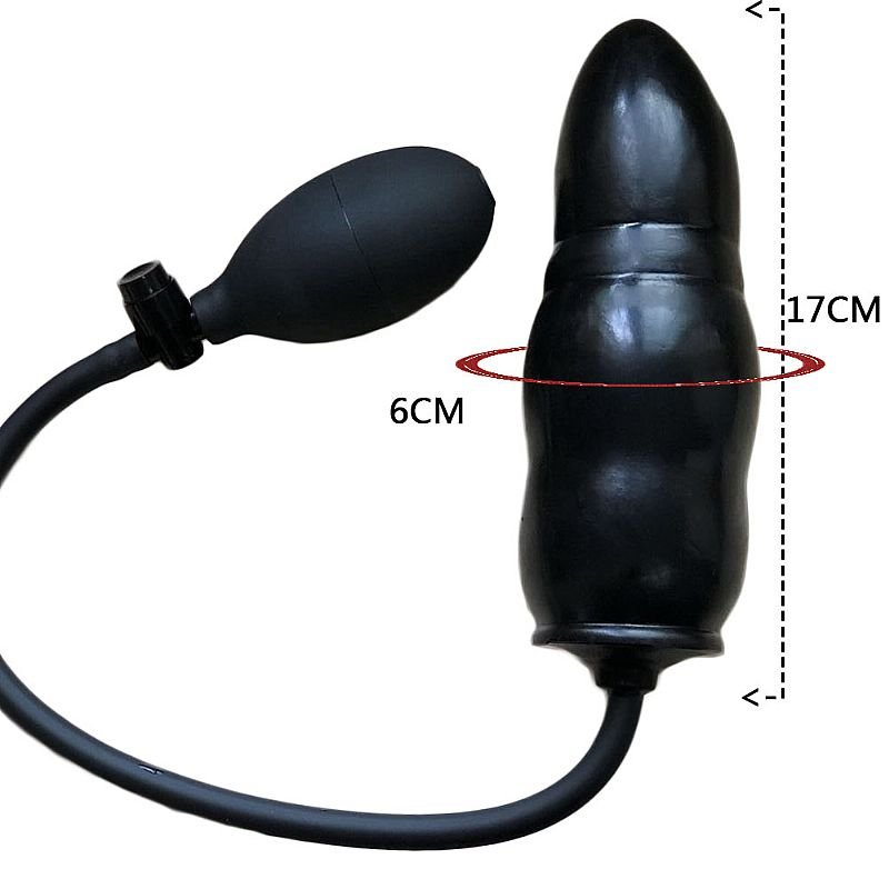 Plug Anal Escalonado - Silicone Inflável - 15.5 X 5.0