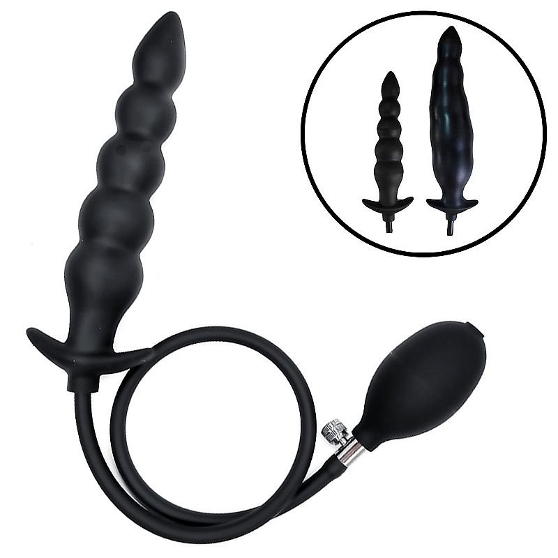 Plug Anal Escalonado - Silicone Inflável - 20.0 X 3.7
