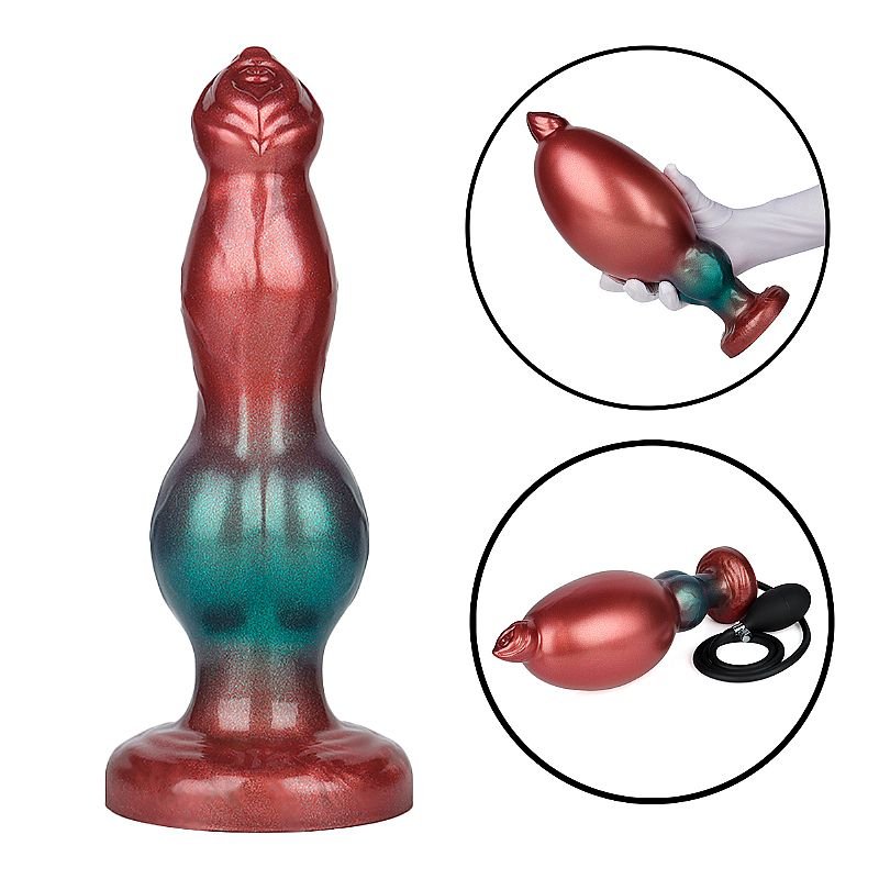 Plug Anal Escalonado Silicone Inflável de Cachorro - 20,3 X 6,0