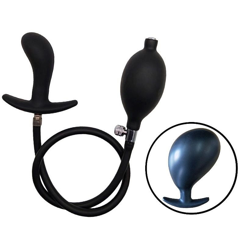 Plug Anal Formato de Próstata - Silicone Inflável - 8.2 X 2.9