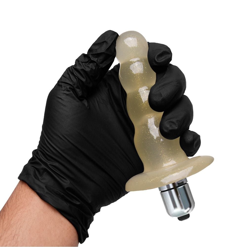 Plug Anal Glitter 10 Vibrações 12,5 X 3cm Kgel