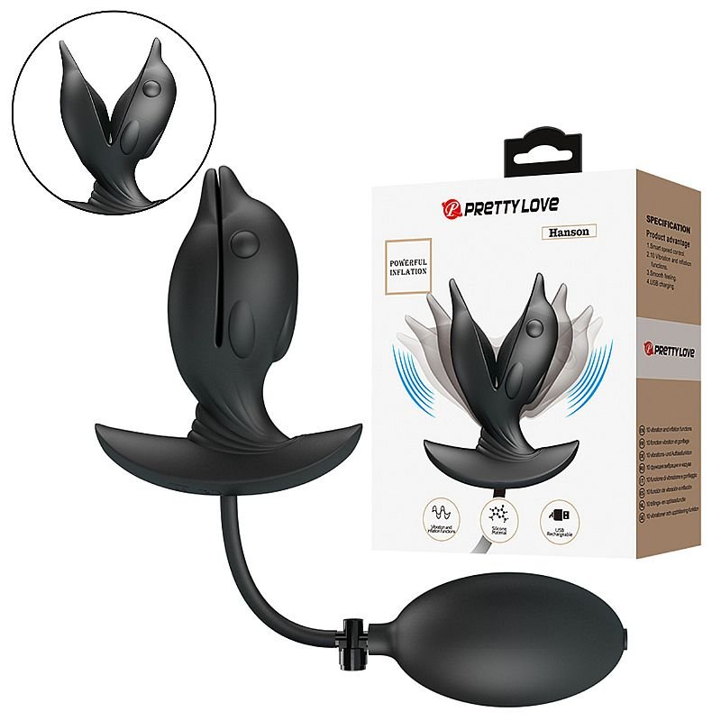 Plug Anal Inflável com Vibrador - Hanson - Pretty Love