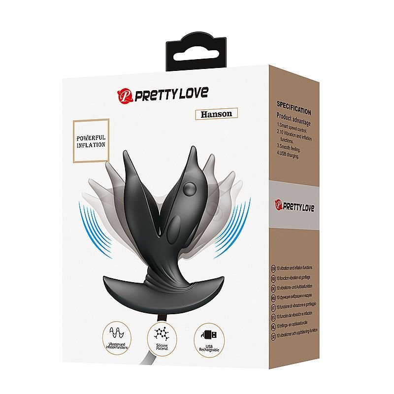 Plug Anal Inflável com Vibrador - Hanson - Pretty Love