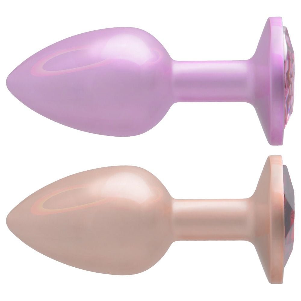 Plug Anal Luxo 2 Pedra Acrílico Tamanho P Vipmix