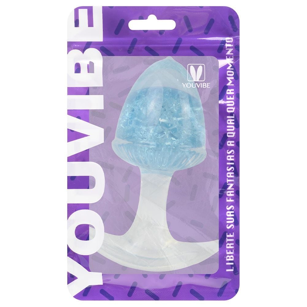 Plug Anal M Bolota Esfera Vidro 9,4 X 6,5cm Vipmix