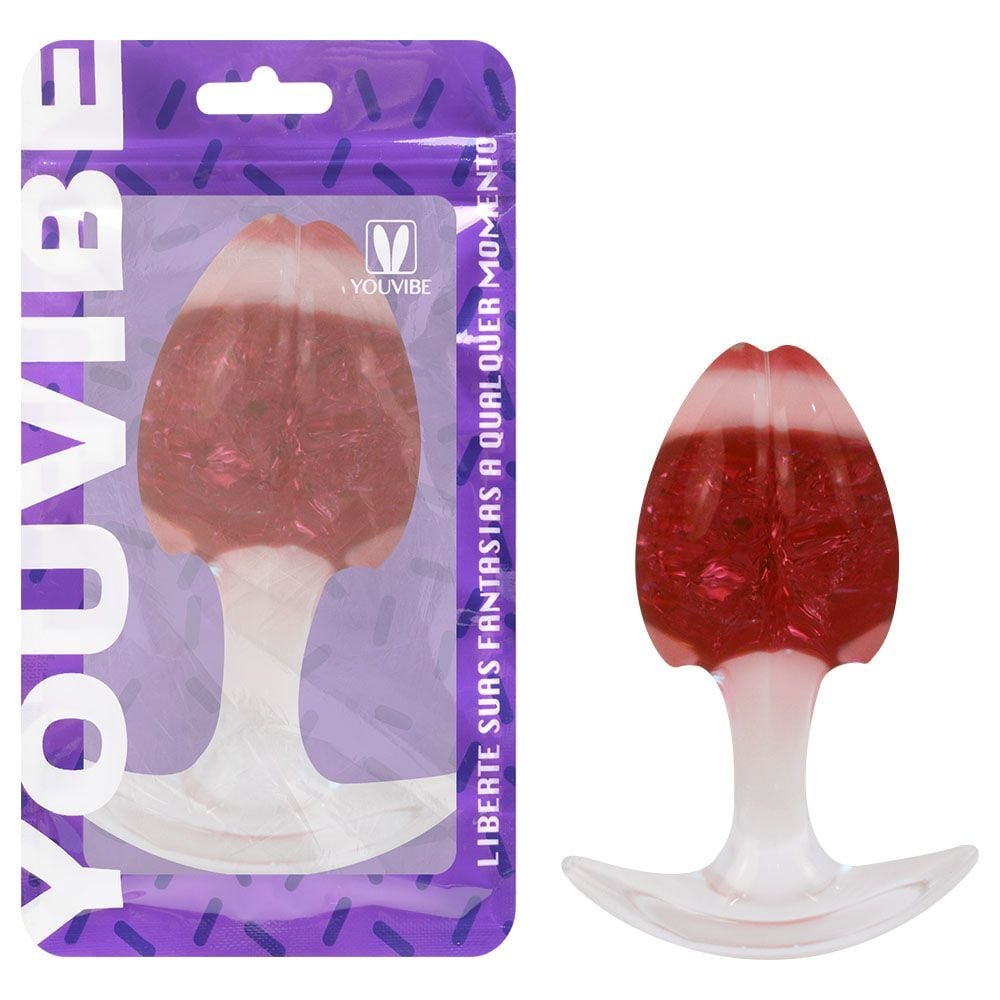 Plug Anal M Broto Esfera Vidro 9,6 X 6,5cm Vipmix