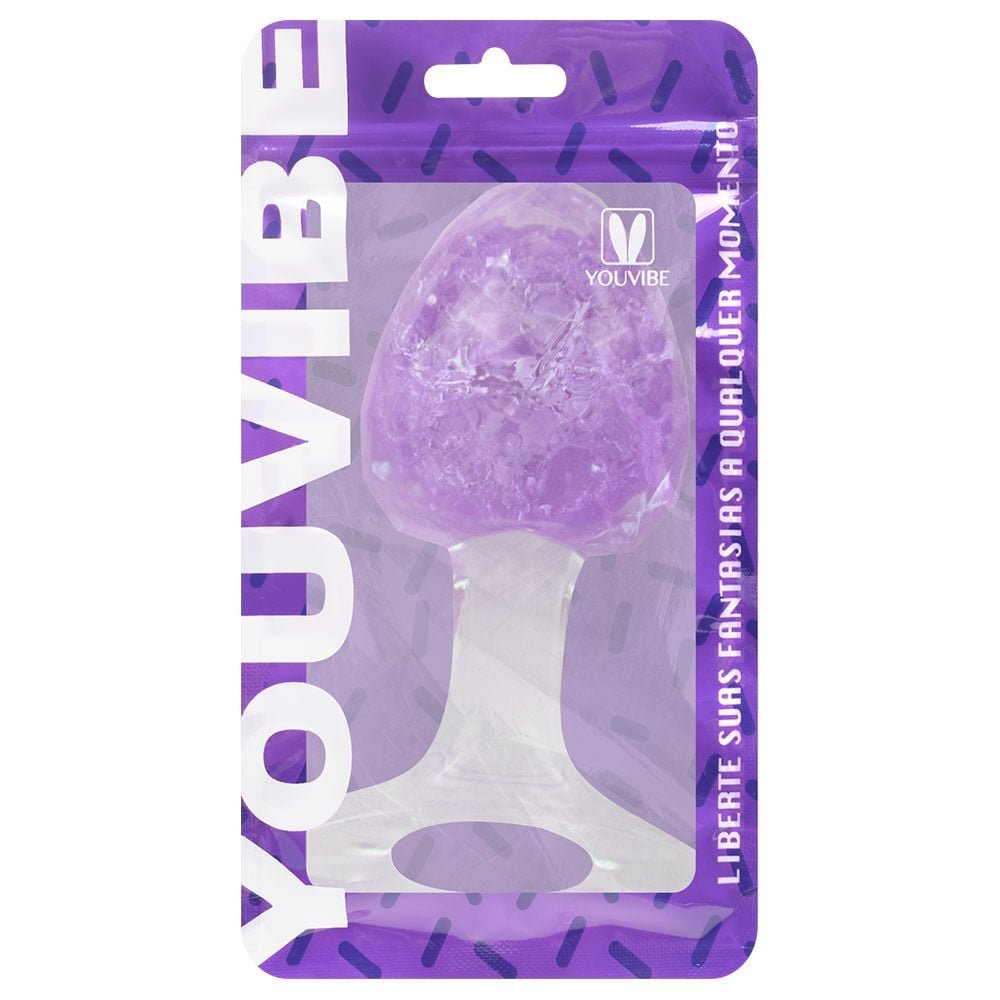 Plug Anal M Diamante Esfera Vidro 9,1 X 5,7cm Vipmix