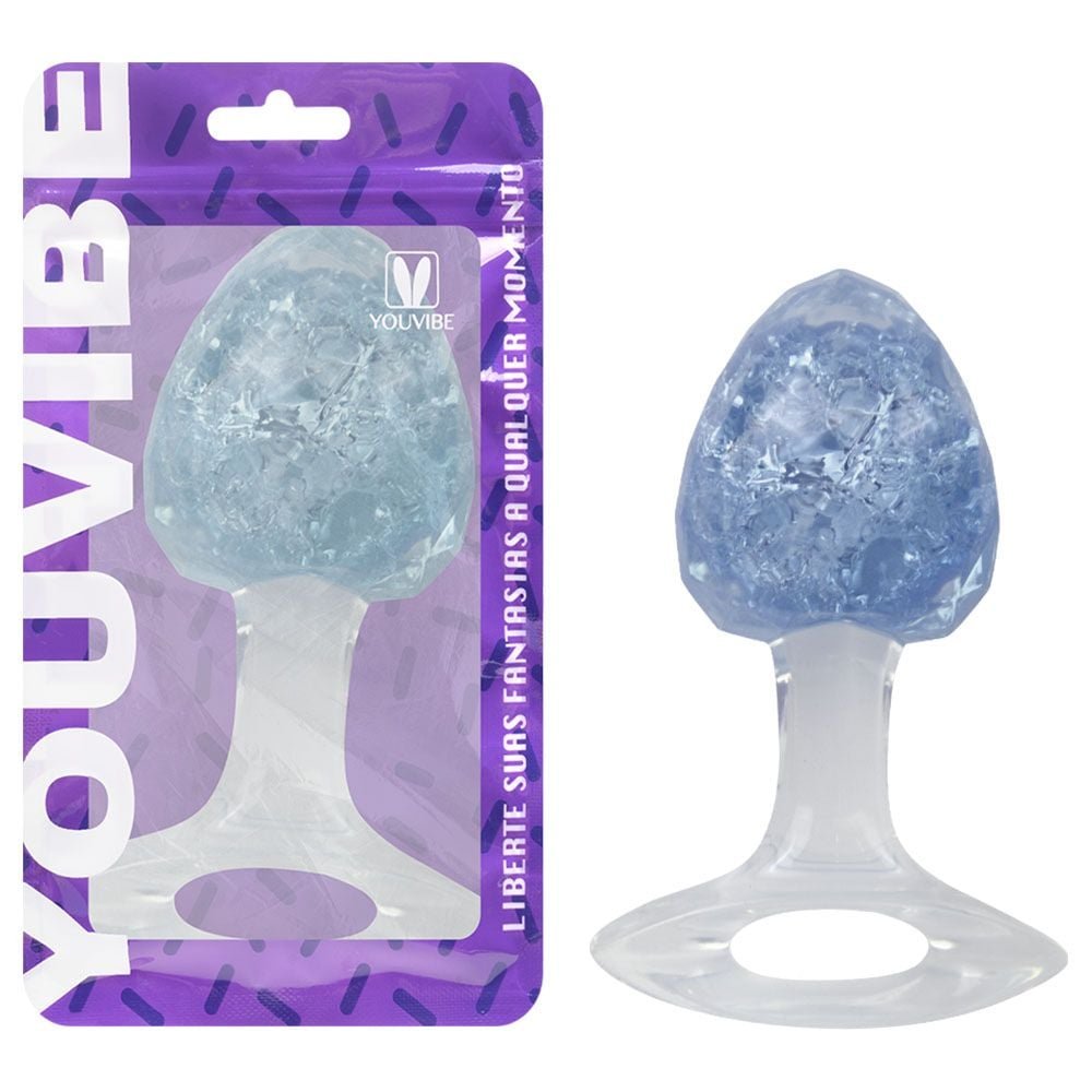 Plug Anal M Diamante Esfera Vidro 9,1 X 5,7cm Vipmix