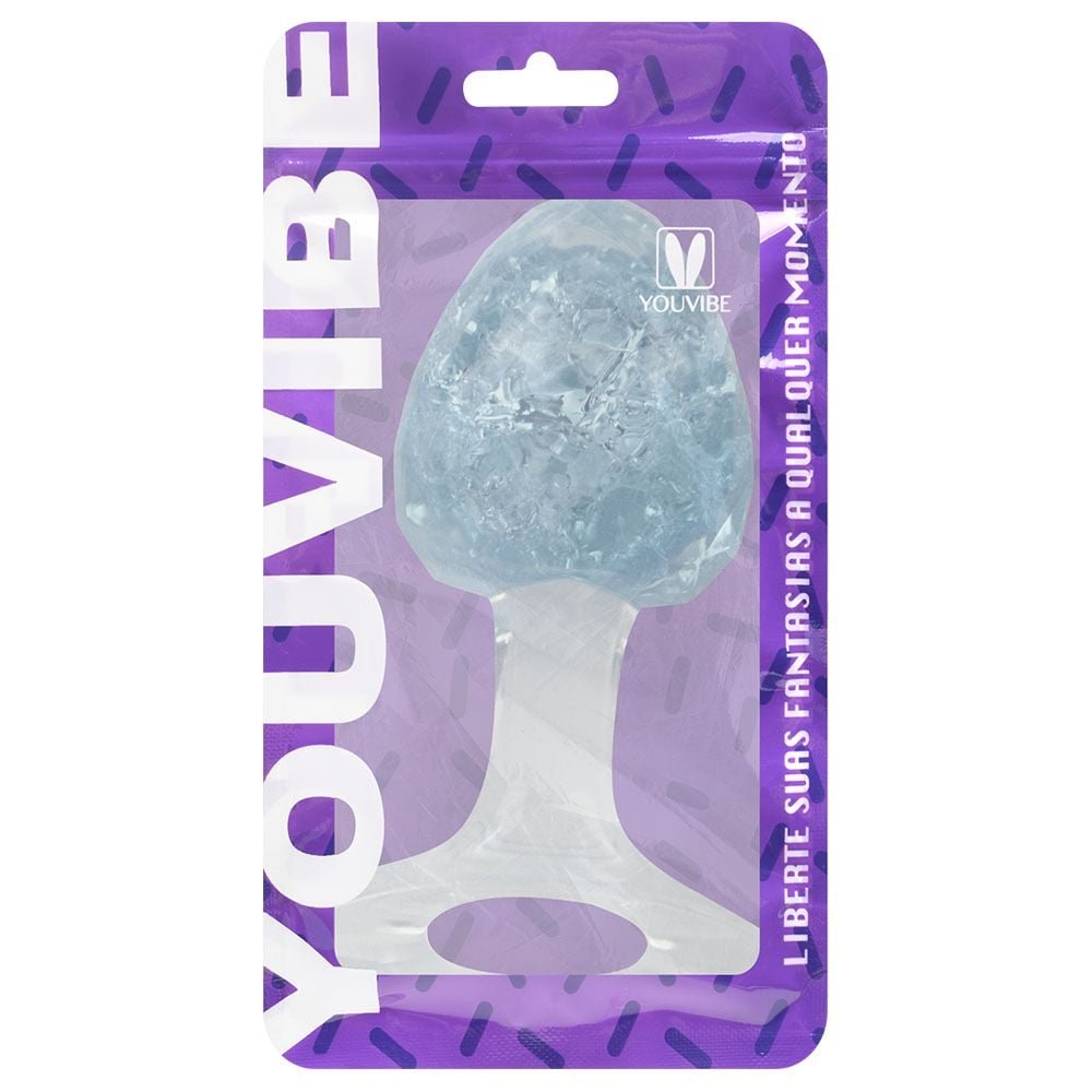 Plug Anal M Diamante Esfera Vidro 9,1 X 5,7cm Vipmix