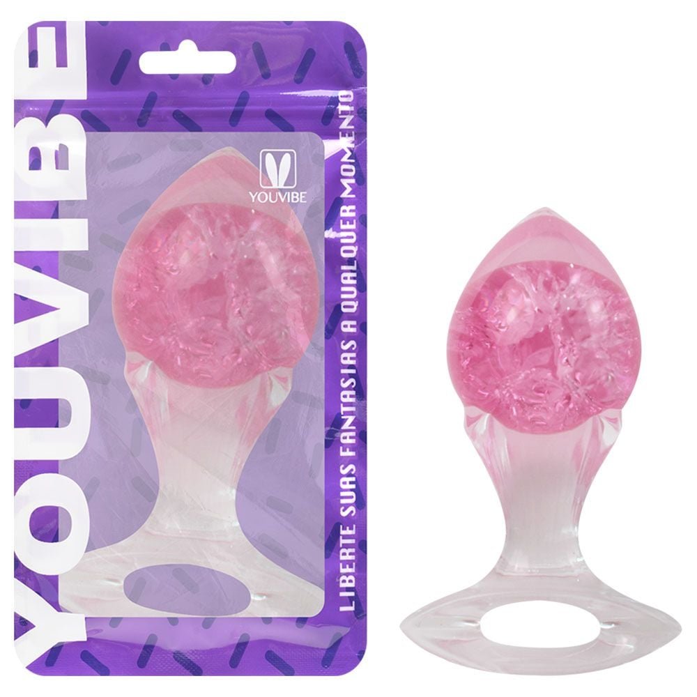 Plug Anal M Seta Esfera Vidro 9,6 X 5,7cm Vipmix