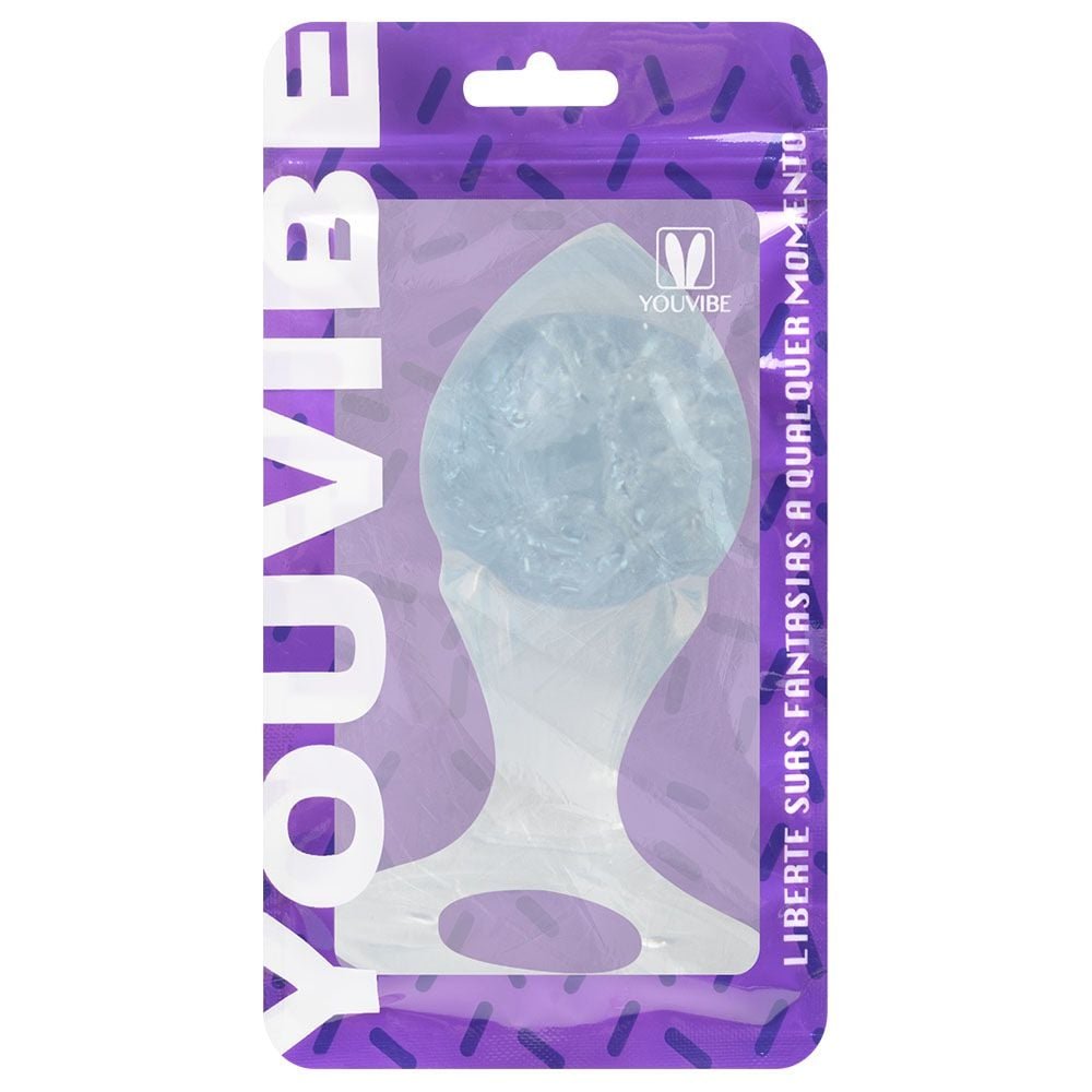 Plug Anal M Seta Esfera Vidro 9,6 X 5,7cm Vipmix