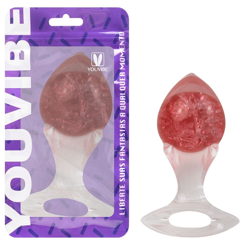 Plug Anal M Seta Esfera Vidro 9,6 X 5,7cm Vipmix