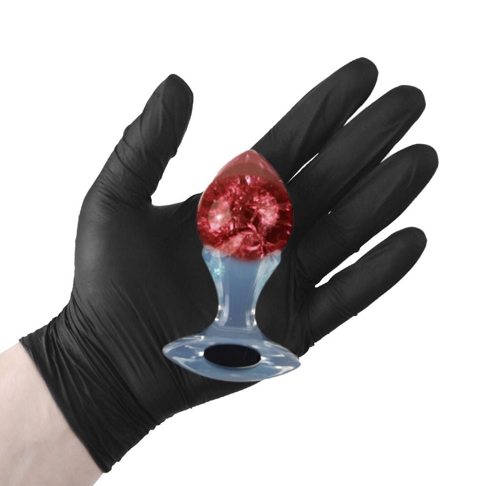 Plug Anal M Seta Esfera Vidro 9,6 X 5,7cm Vipmix
