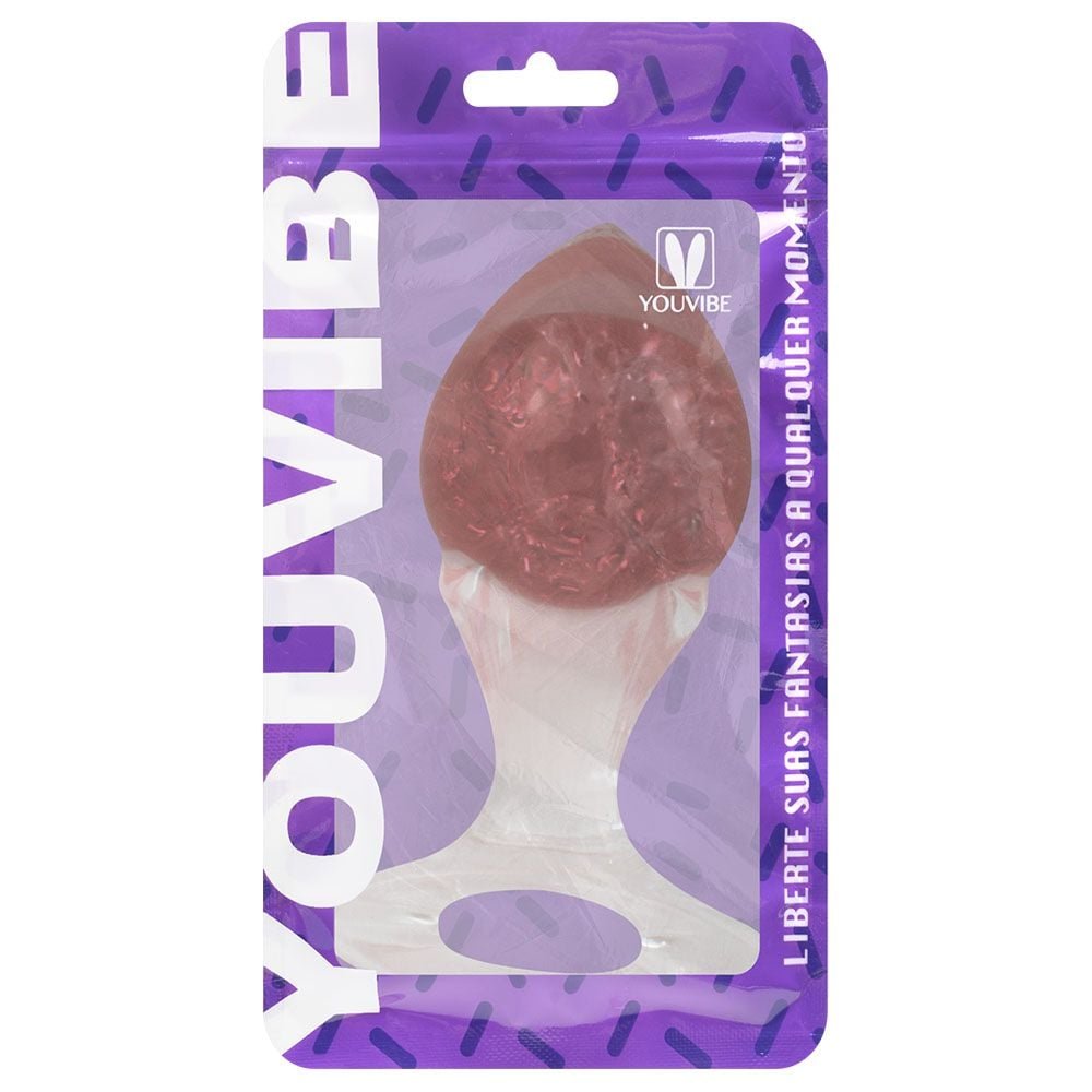 Plug Anal M Seta Esfera Vidro 9,6 X 5,7cm Vipmix
