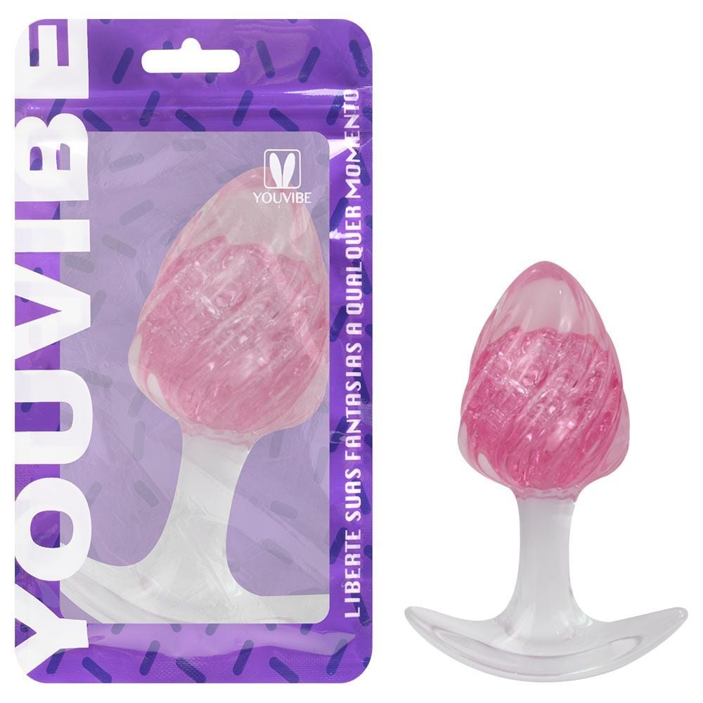 Plug Anal M Twister Esfera Vidro 9,4 X 6,5cm Vipmix
