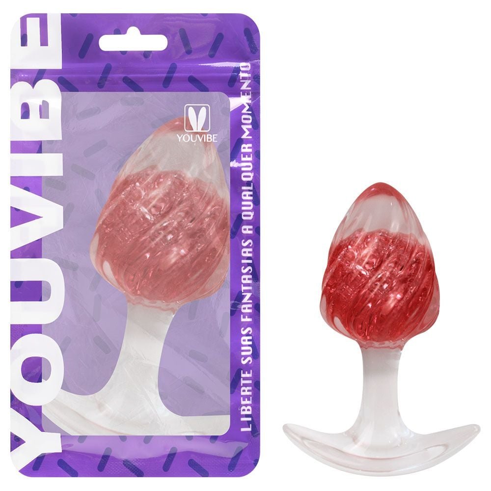 Plug Anal M Twister Esfera Vidro 9,4 X 6,5cm Vipmix