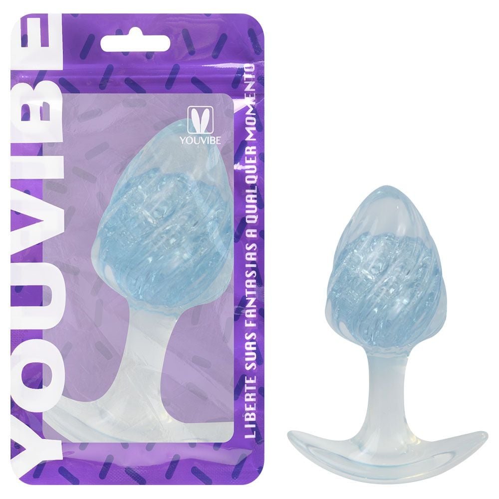 Plug Anal M Twister Esfera Vidro 9,4 X 6,5cm Vipmix