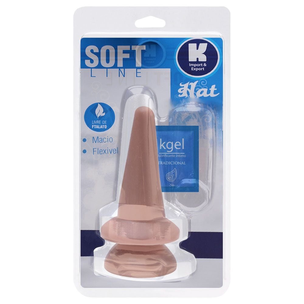 Plug Anal Maciço Com Ventosa 14cm Kgel