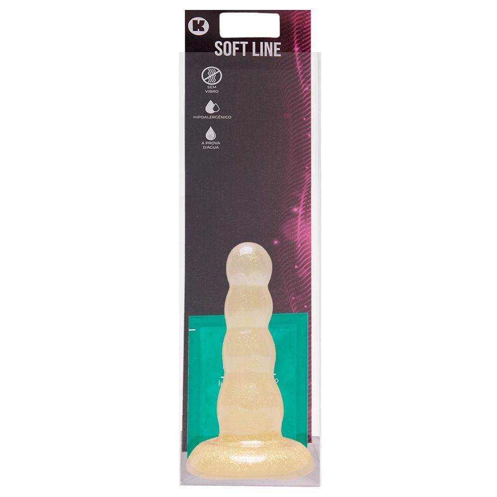 Plug Anal Maciço Glitter 12,5 X 3cm Kgel