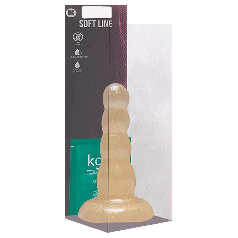 Plug Anal Maciço Glitter 12,5 X 3cm Kgel