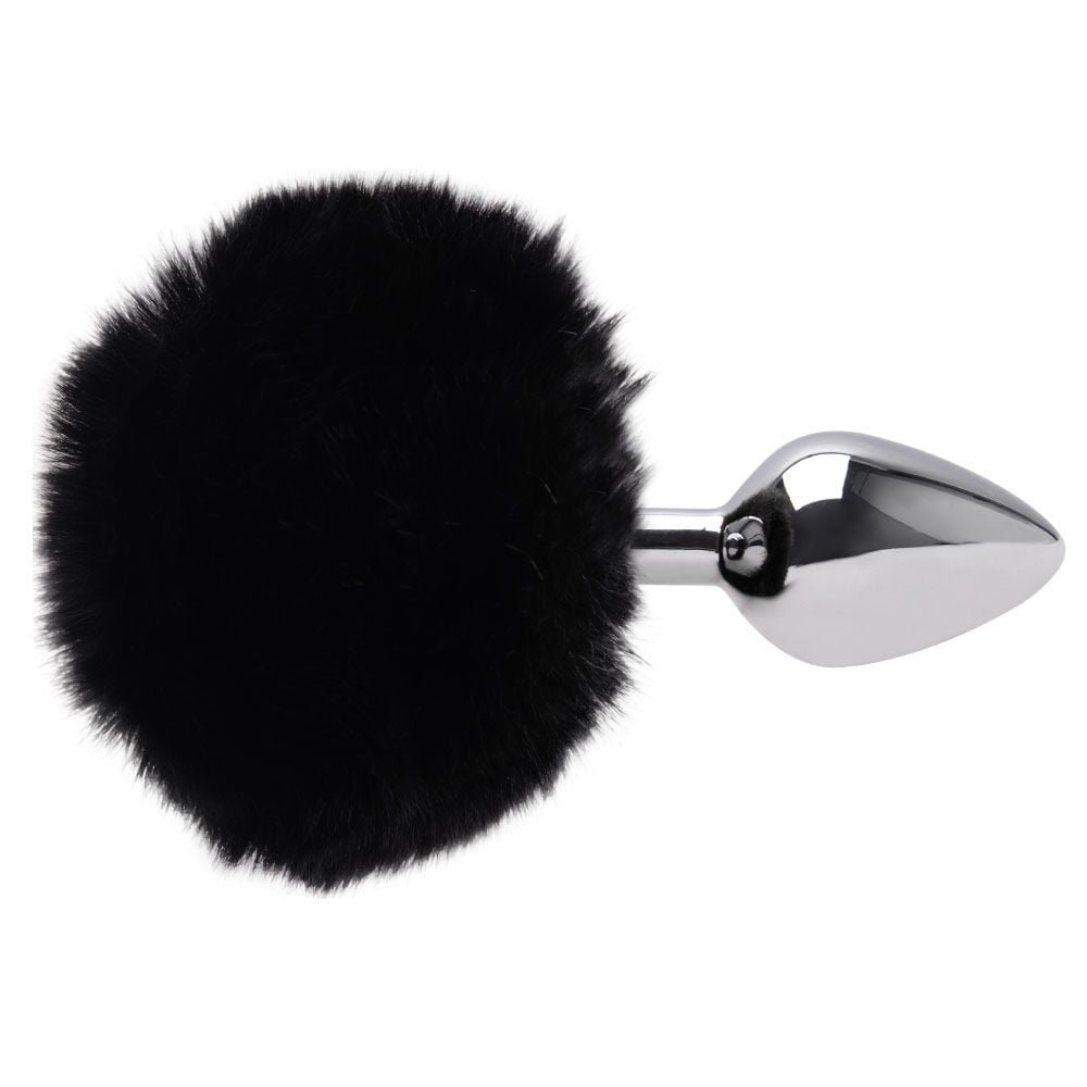 Plug Anal Médio Aço Pompom Coelho Sexy Import