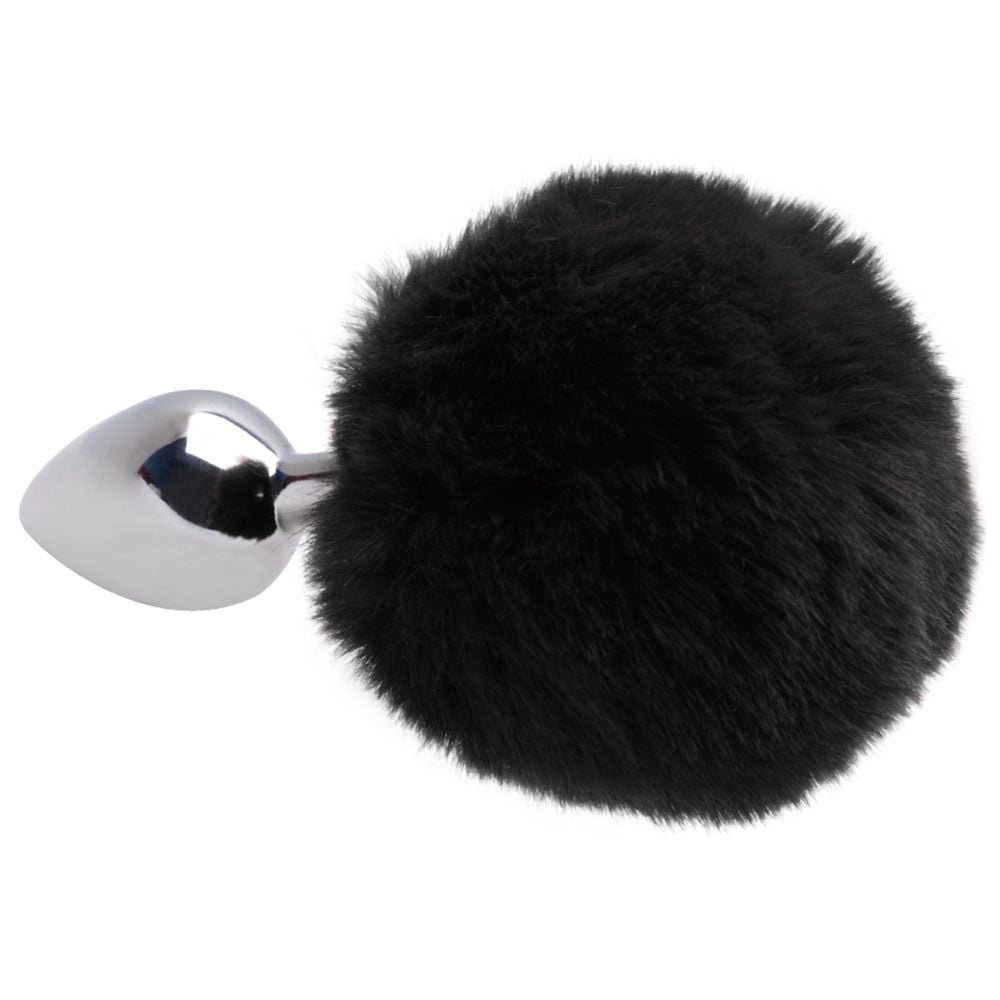 Plug Anal Médio Aço Pompom Coelho Sexy Import