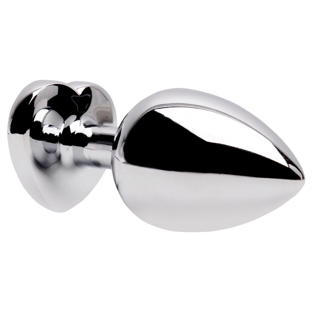 Plug Anal Metal Coração Pedra G Sensual Love