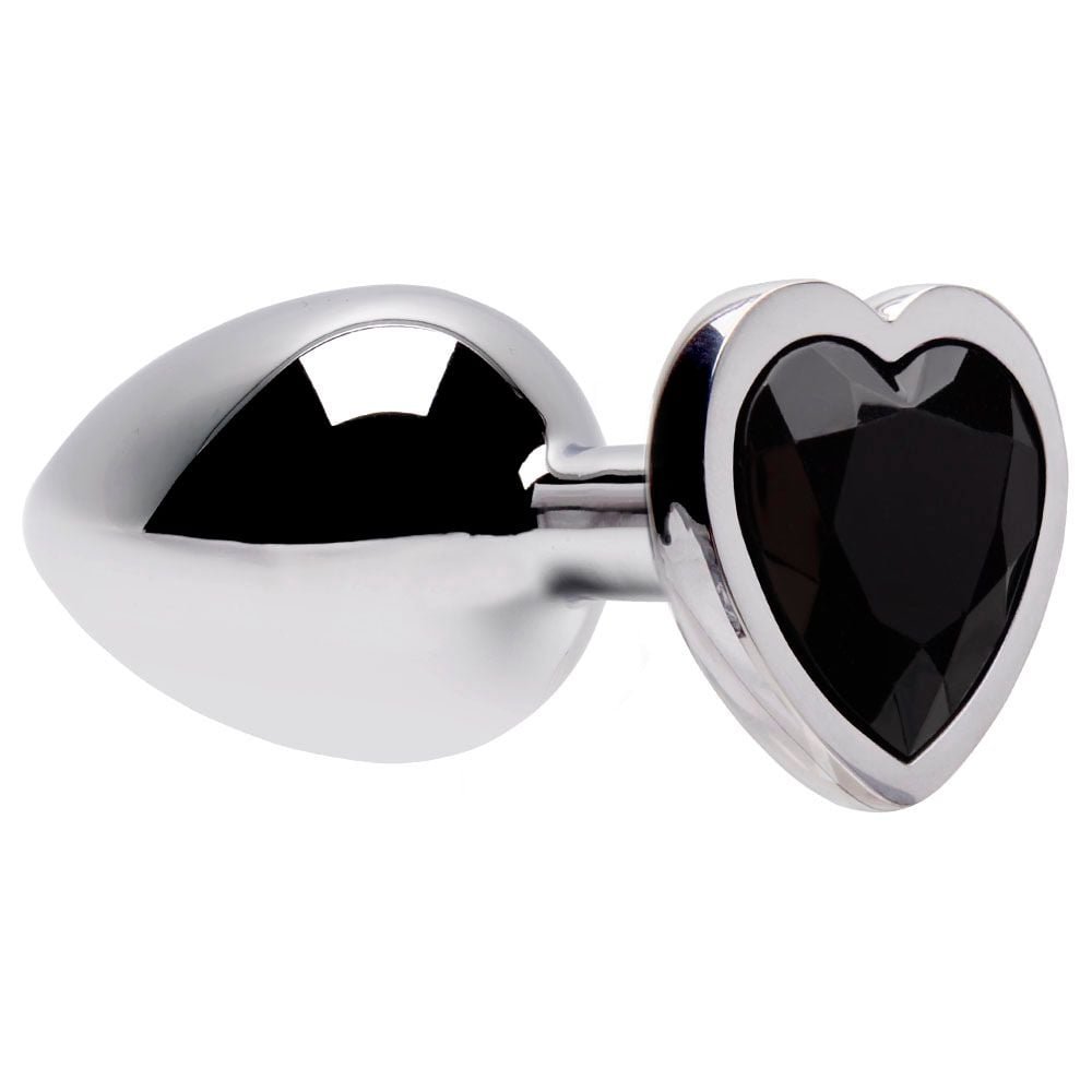 Plug Anal Metal Coração Pedra G Sensual Love