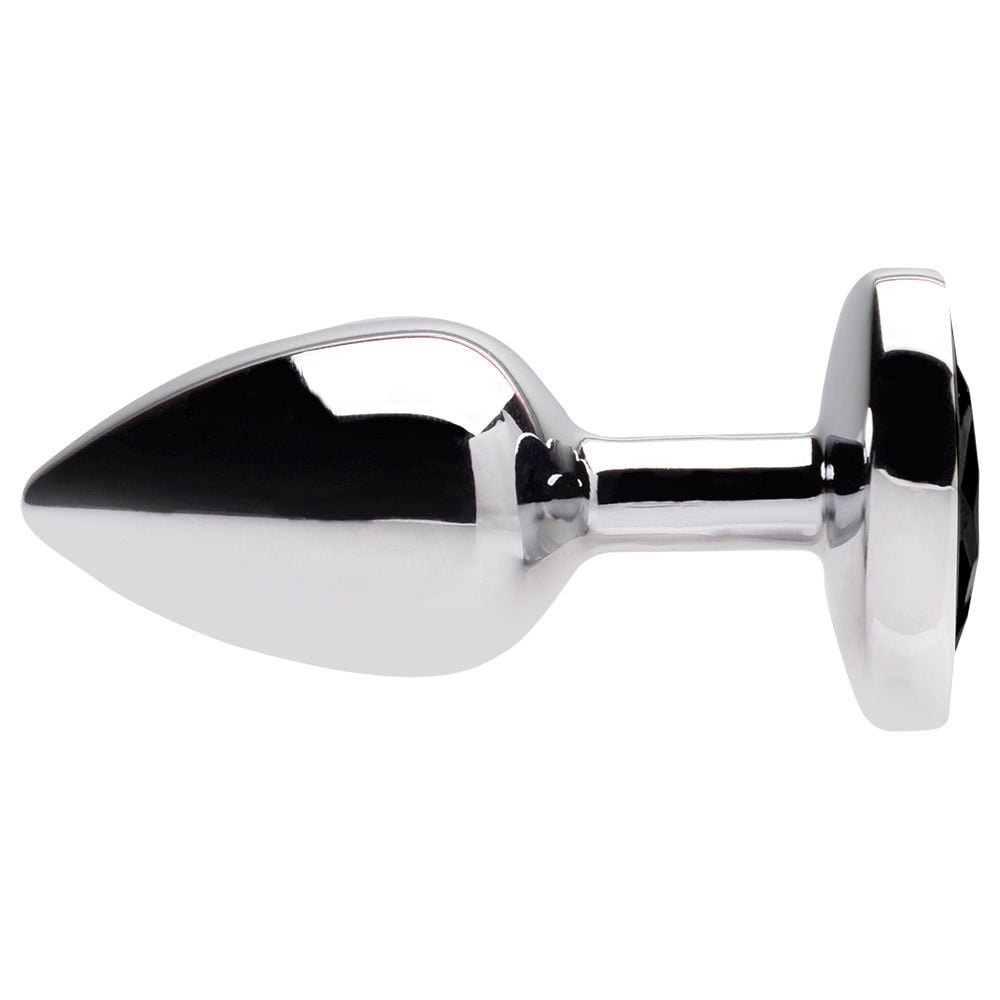 Plug Anal Metal Coração Pedra P Sensual Love