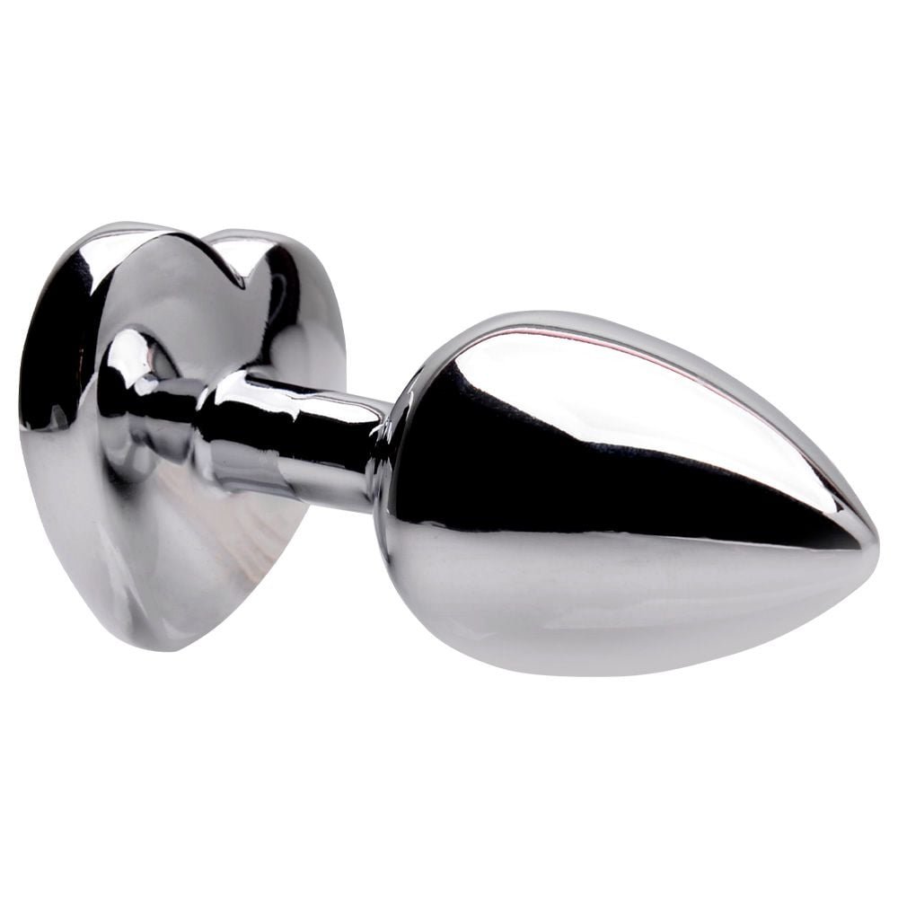 Plug Anal Metal Coração Pedra P Sensual Love