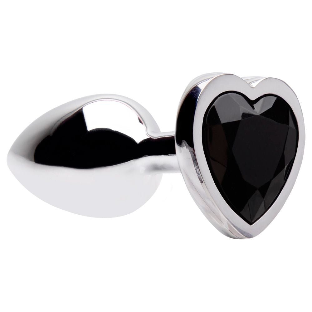 Plug Anal Metal Coração Pedra P Sensual Love