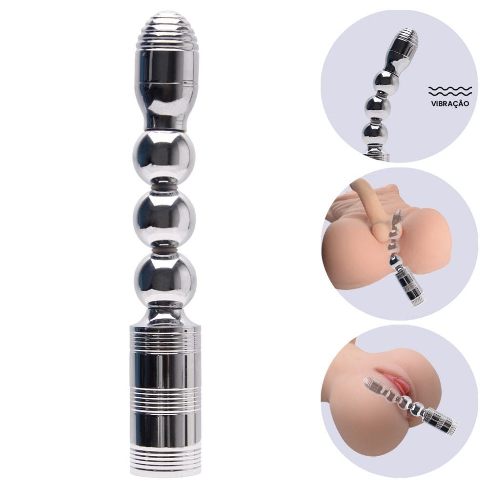 Plug Anal Metal Esferas 10 Vibrações Vipmix