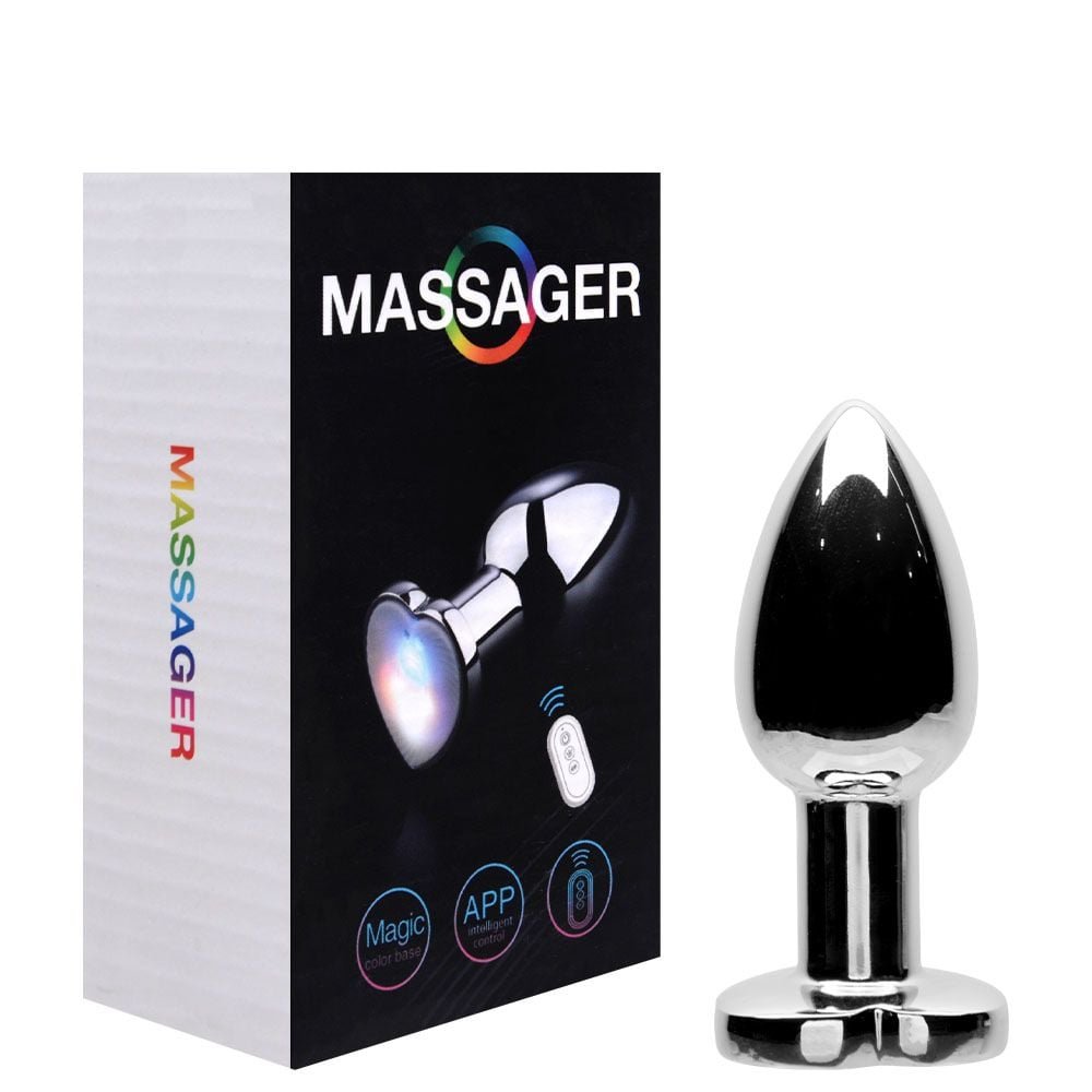 Plug Anal Metal Led 12 Vibrações Tamanho P Vipmix