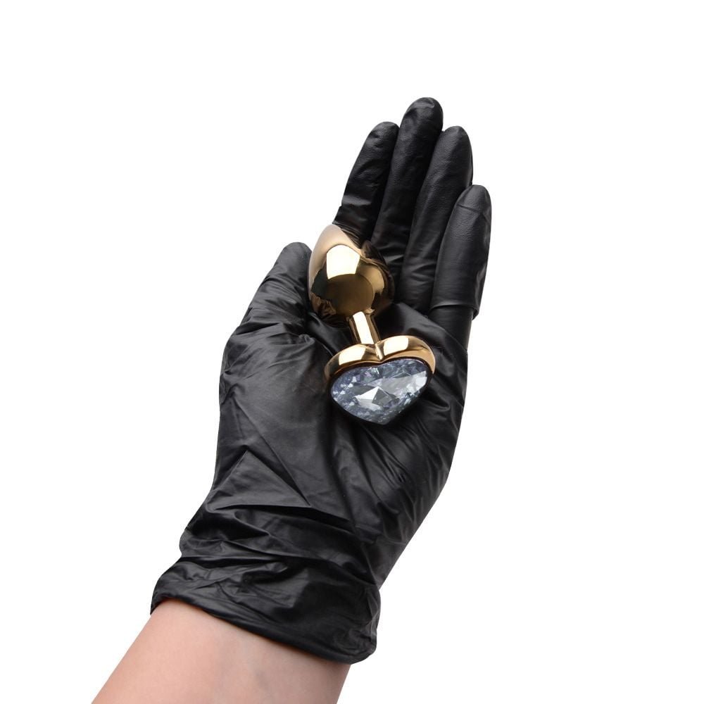 Plug Anal P Aço Dourado Coração Vipmix