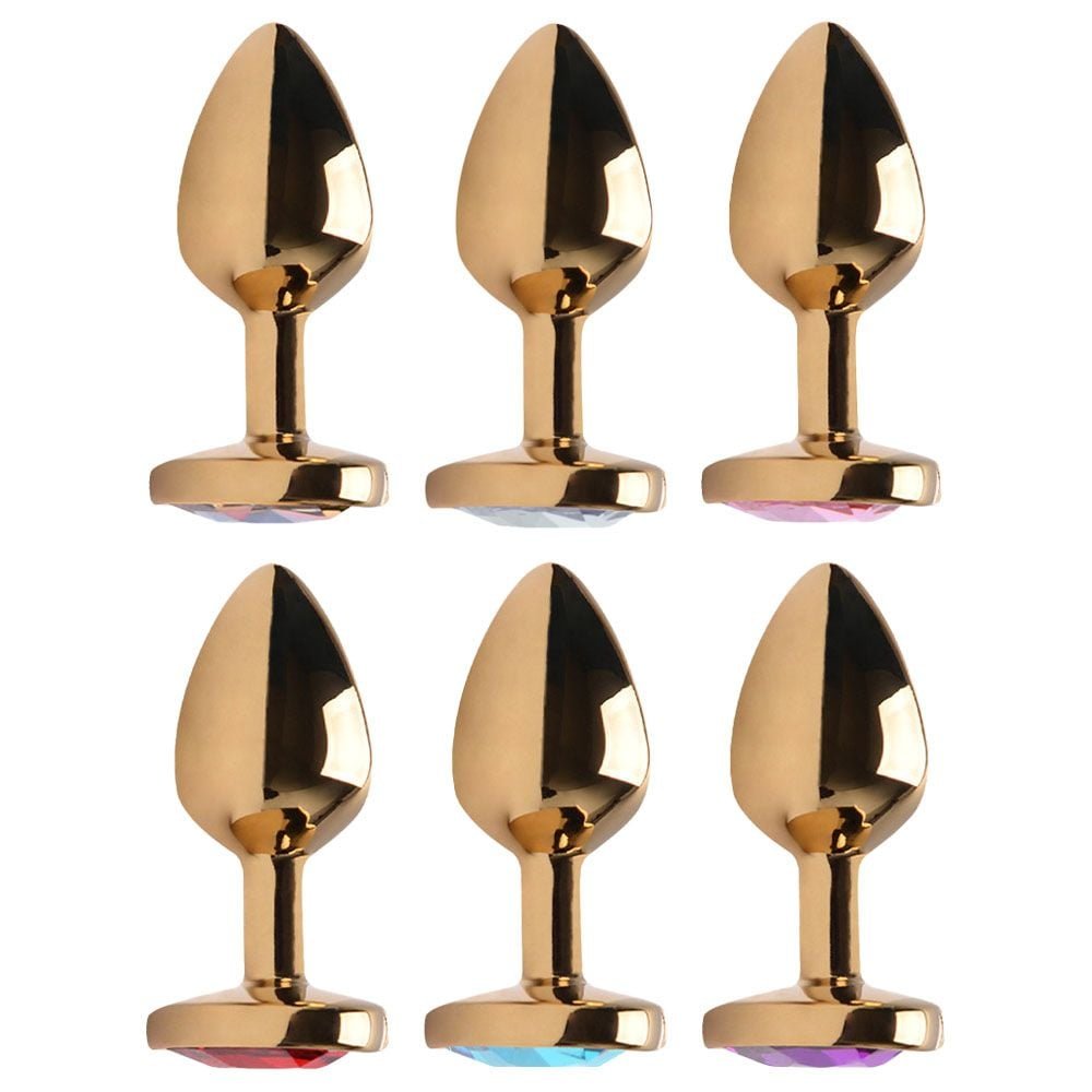 Plug Anal P Aço Dourado Coração Vipmix