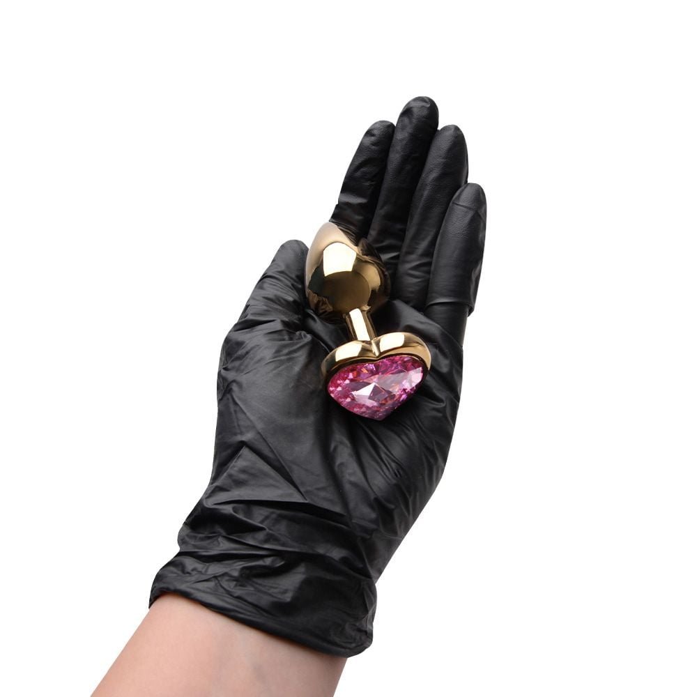Plug Anal P Aço Dourado Coração Vipmix