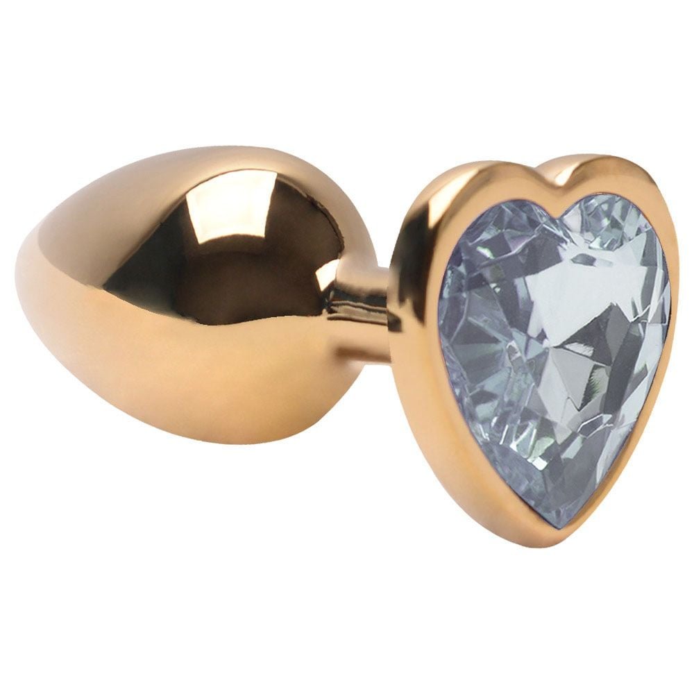 Plug Anal P Aço Dourado Coração Vipmix