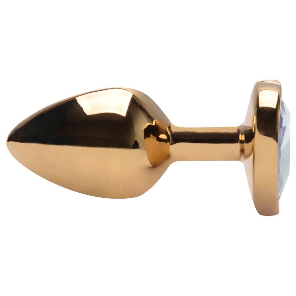 Plug Anal P Aço Dourado Coração Vipmix