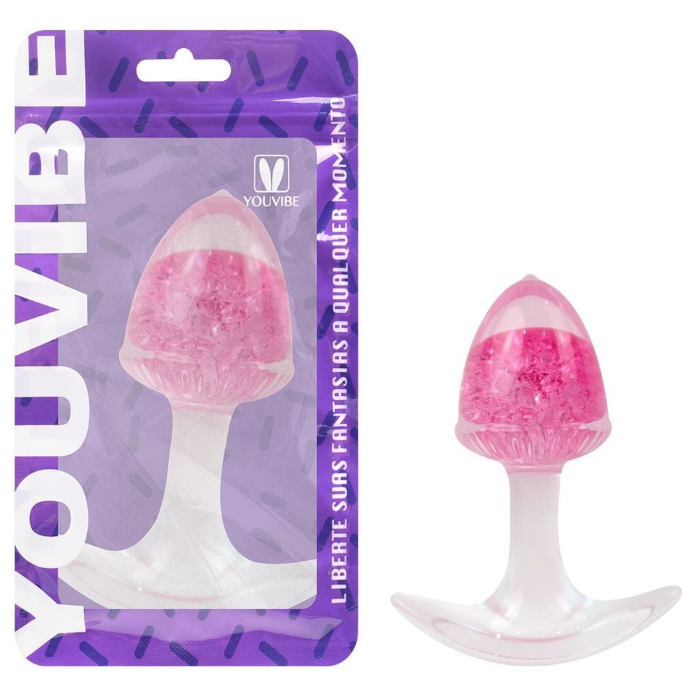 Plug Anal P Bolota Esfera Vidro 8,7 X 6,5cm Vipmix