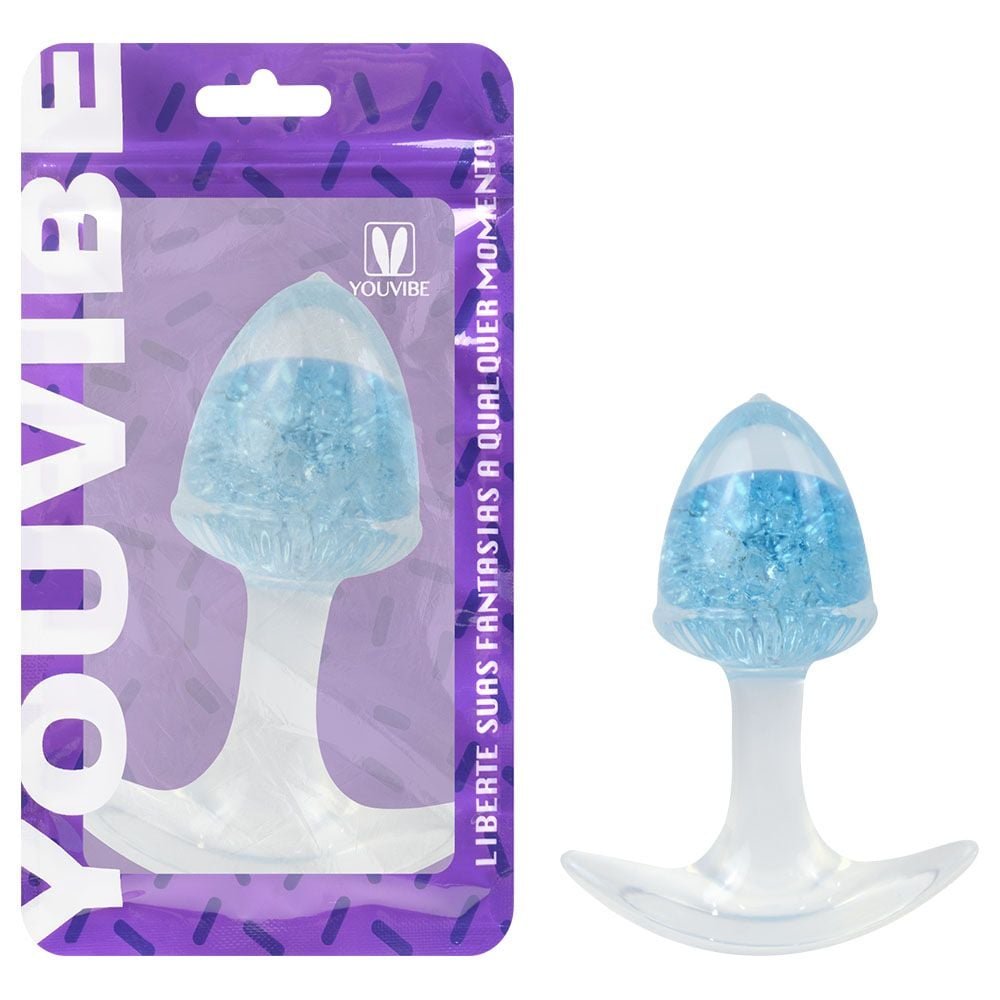 Plug Anal P Bolota Esfera Vidro 8,7 X 6,5cm Vipmix