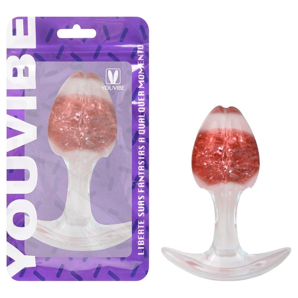 Plug Anal P Broto Esfera Vidro 8,8 X 6,5cm Vipmix