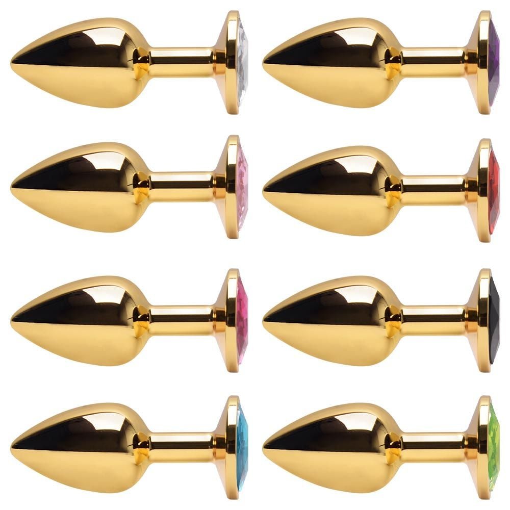 Plug Anal P Cônico Dourado 7 X 2,8cm Sexy Import