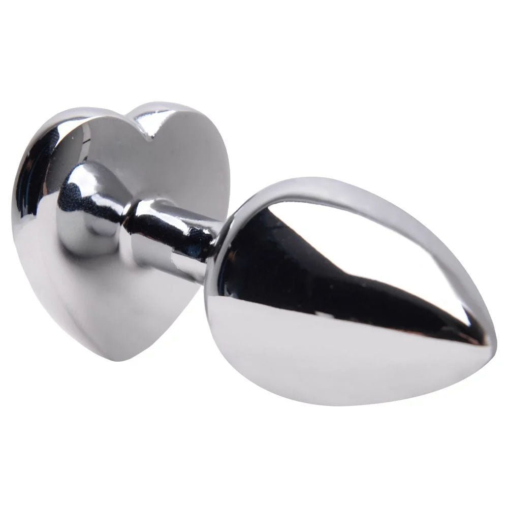 Plug Anal P Coração Aço Inox 7 X 2,8cm Sexy Import