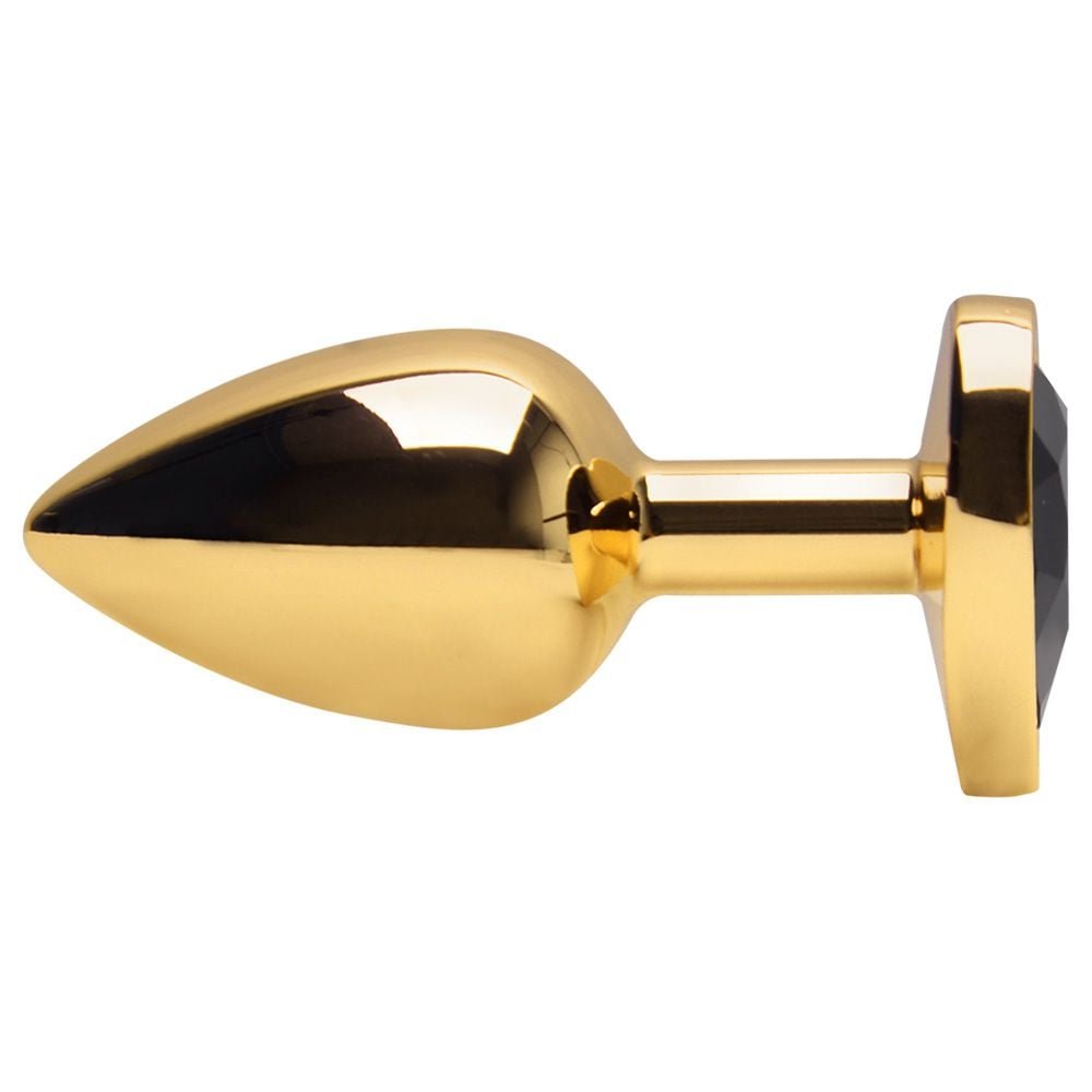 Plug Anal P Coração Dourado 7 X 2,8cm Sexy Import