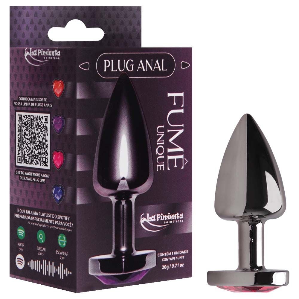 Plug Anal P Coração Unique Fumê Abs La Pimienta