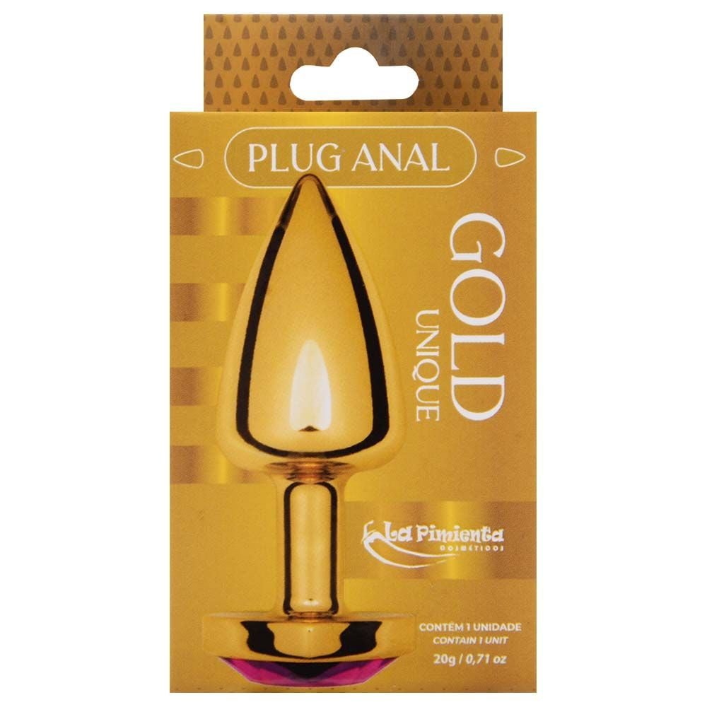 Plug Anal P Coração Unique Gold Abs La Pimienta